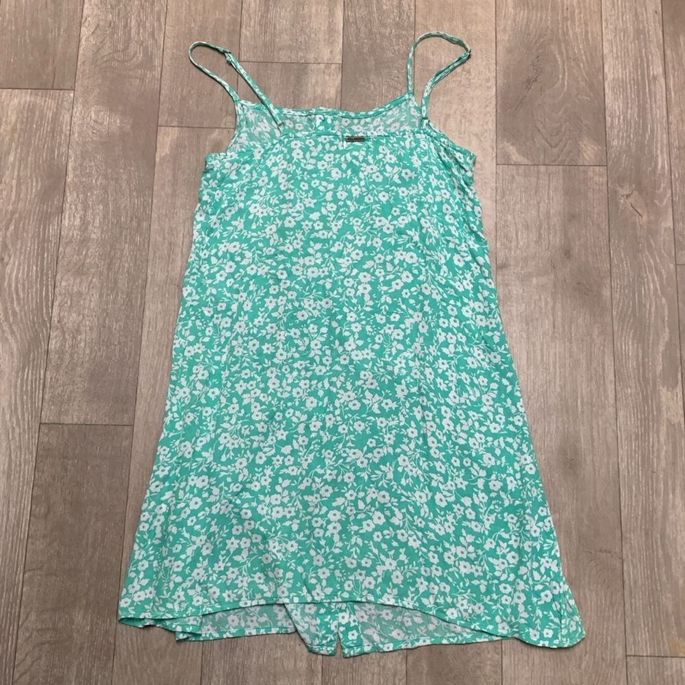 Billabong Teal Floral Mini Dress - Picture 2 of 5